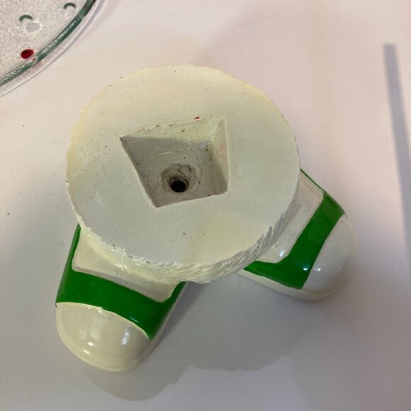 Vintage Holiday 3 Tier Serving Stray Grandma Christmas Tree Ceramic Glass Unique - Picture 15 of 16